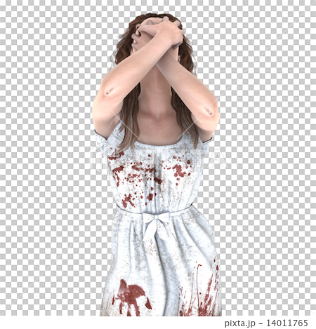 逃げる女性 14011765