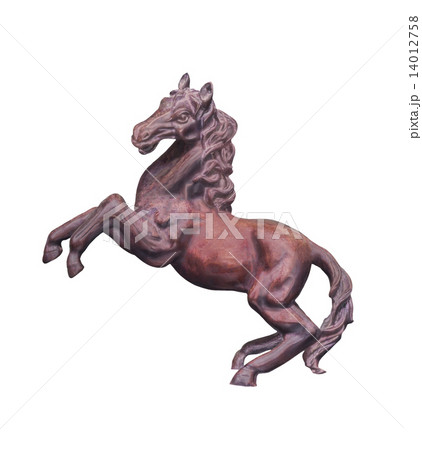 Horse statue on white 14012758