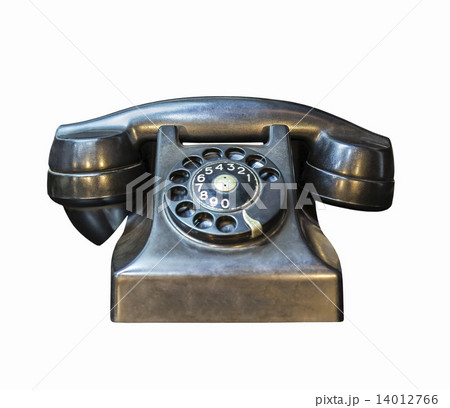 Old telephone on white 14012766