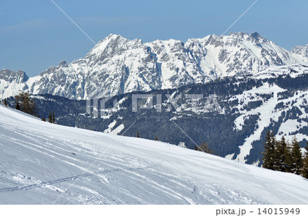 Off-piste slope in the Alps 14015949