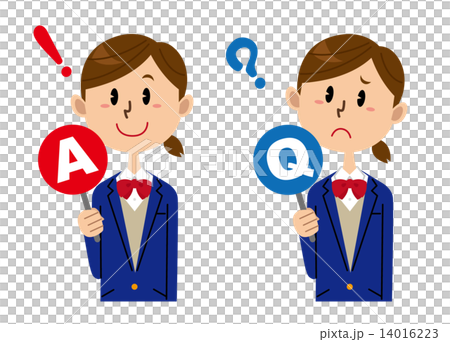 Female student Q & A - Stock Illustration [14016223] - PIXTA