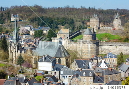 The Chateau de Fougeres (France) spring view. The Chateau de Fougeres (France) spring view. 14016373