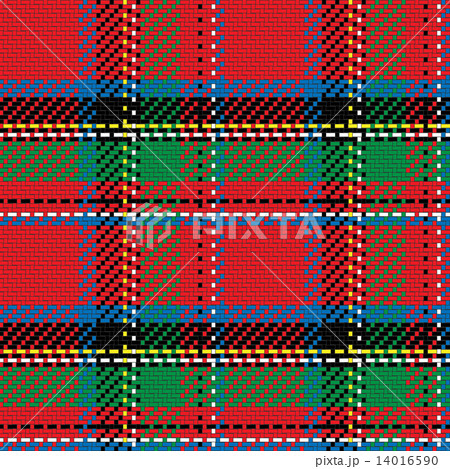 vector seamless pattern Scottish tartan Royal Stewart 14016590