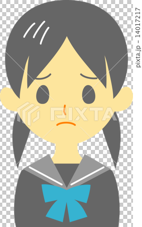 女子学生　困り顔 14017217