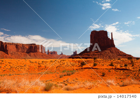 Peaks of rock formations in the Navajo Park of Monument Valley Utah 14017540