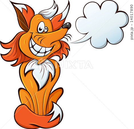 Vector Cartoon Red Fox Happy 14017890