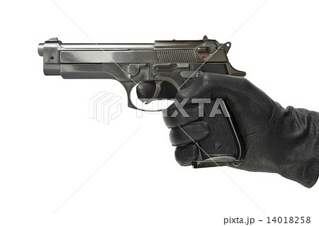 Hand in glove with pistol Hand in glove with pistol 14018258