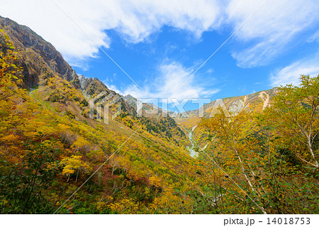 北アルプス 穂高連峰 涸沢カールの紅葉 北アルプス 穂高連峰 涸沢カールの紅葉 14018753