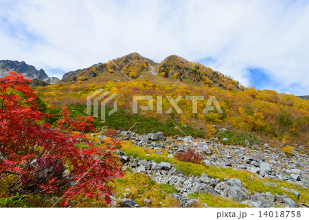 北アルプス 穂高連峰 涸沢カールの紅葉 北アルプス 穂高連峰 涸沢カールの紅葉 14018758