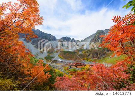 北アルプス 穂高連峰 涸沢カールの紅葉 北アルプス 穂高連峰 涸沢カールの紅葉 14018773