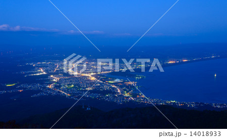 青森　むつの夕景 14018933