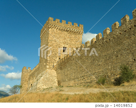 Tower and wall of fortress 14019852