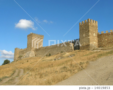 Tower and wall of fortress 14019853