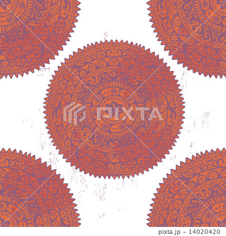 Hand drawn   mandalas  seamless pattern 14020420