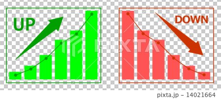 Up Down In The Bar Graph Stock Illustration