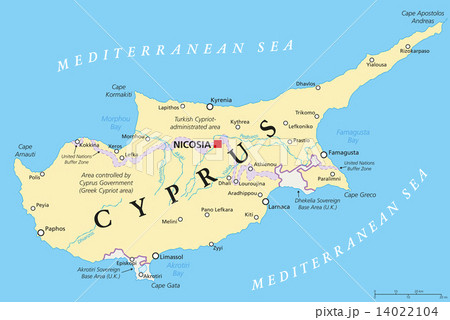 Cyprus Political Map Cyprus Political Map 14022104