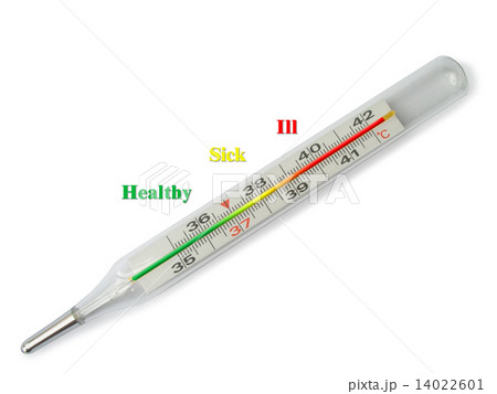 Thermometer with green-yellow-red scale 14022601