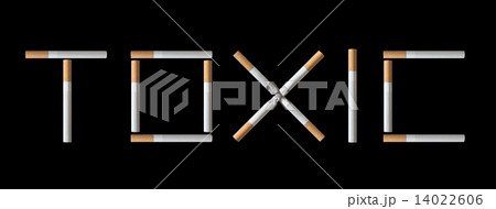 Lettering Toxic by cigarettes 14022606