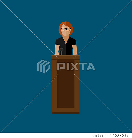 flat  illustration of a speaker. politician. election debates 14023037