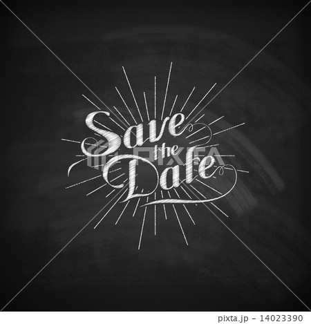 chalk illustration of handwritten Save the Date label chalk illustration of handwritten Save the Date label 14023390