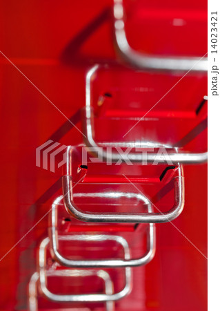 Red file cabinet with drawers 14023421