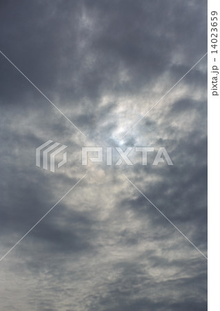 dark gray dramatic sky with clouds before rainy 14023659