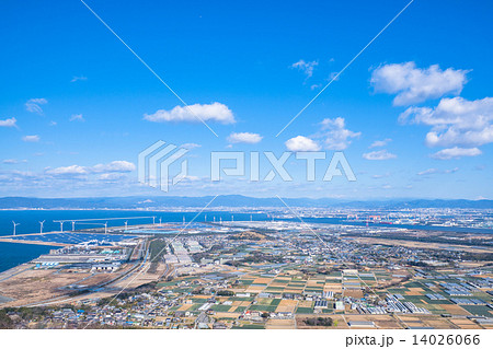 愛知県・蔵王山展望台からの眺め 14026066