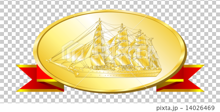 Sailing ship gold medal (ribbon) Sailing ship gold medal (ribbon) 14026469