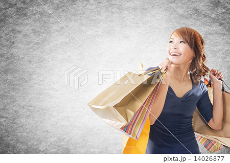 Cheerful shopping woman 14026877