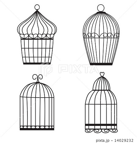 Silhouette birdcages collection set.  14029232