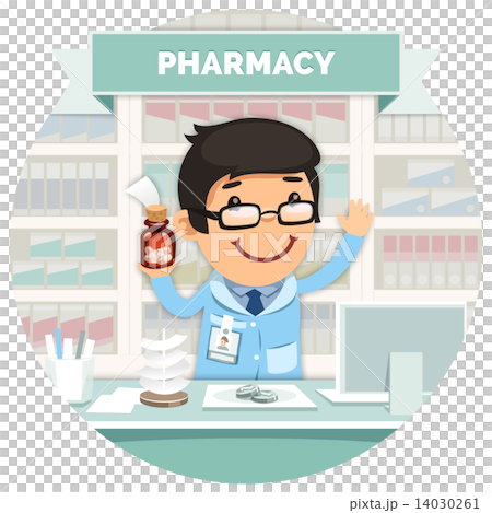 Apothecary behind the Counter at Pharmacy Round Banner 14030261