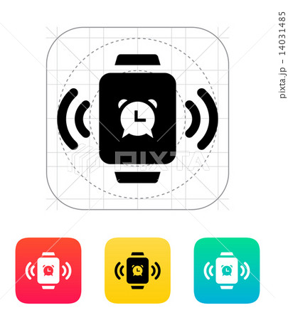 Alarm clock in smart watch icon. Alarm clock in smart watch icon. 14031485