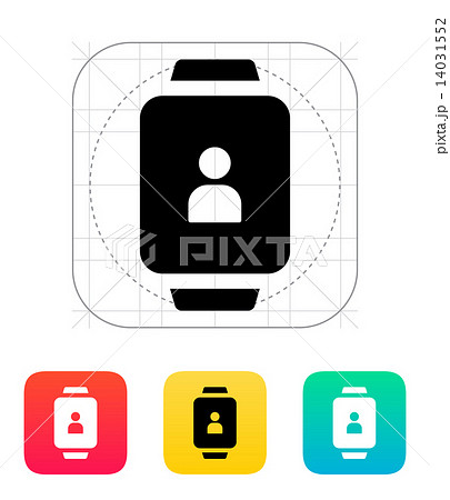 User account on smart watch icon. 14031552