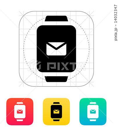 Mail in smart watch icon. 14032347