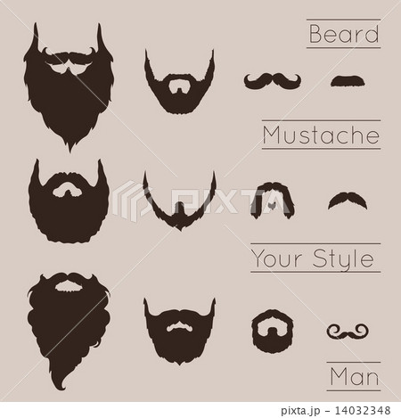 Beards and Mustaches set 14032348