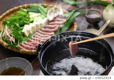 天然真鴨の鴨鍋 14032414