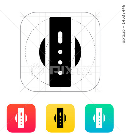 Round smart watch back view icon. 14032446