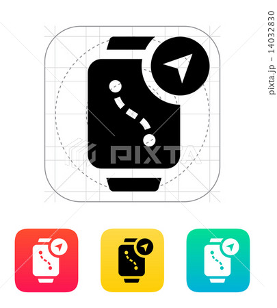 Navigation And Gps In Smart Watch Icon のイラスト素材 1403