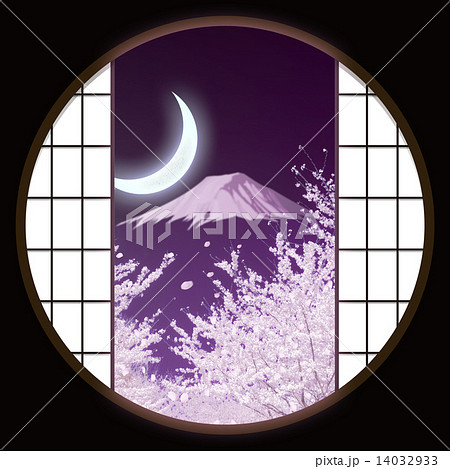 桜並木と富士 桜並木と富士 14032933