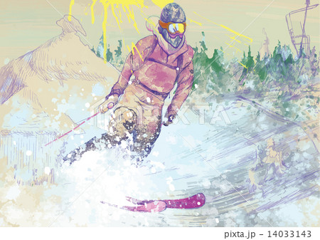 downhill skier downhill skier 14033143