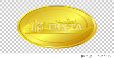 Cruise ship gold medal Cruise ship gold medal 14033479