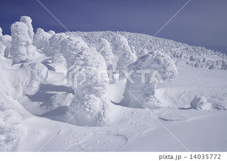 西吾妻山と樹氷群 14035772