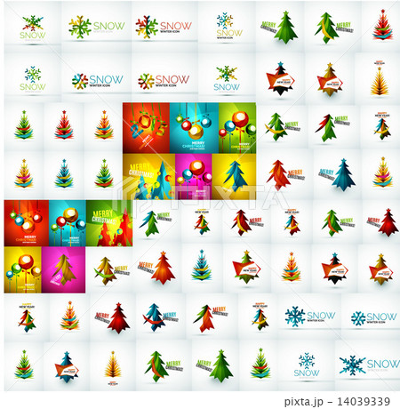 Mega collection of Christmas and winter design elements 14039339