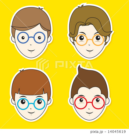Boy Hair Style Sticker Set. 14045619