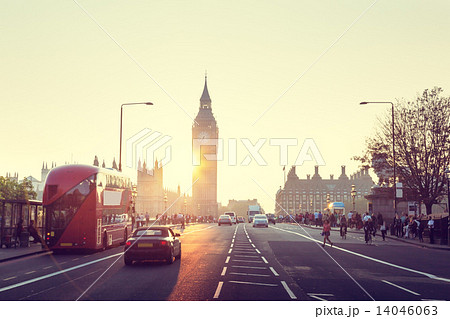 Westminster Bridge at sunset, London, UK Westminster Bridge at sunset, London, UK 14046063