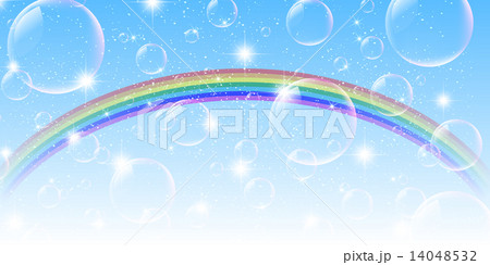 空 虹 背景のイラスト素材
