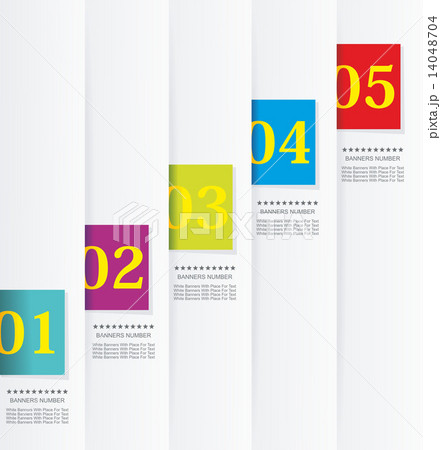 Design template numbered banners. Design template numbered banners. 14048704