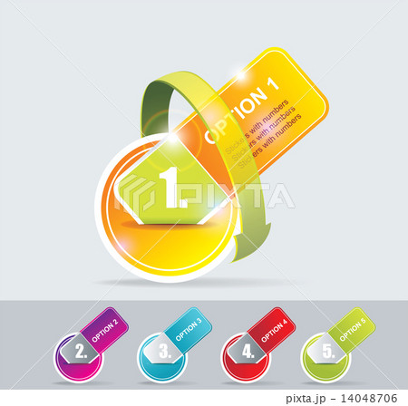 Design template numbered banners. Design template numbered banners. 14048706