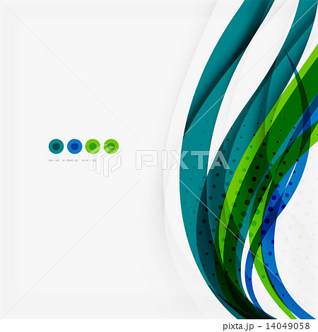 Green blue wave lines 14049058