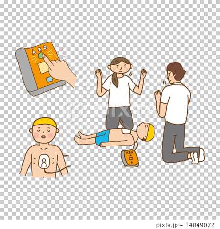 Women's Children's AED Illustration 14049072